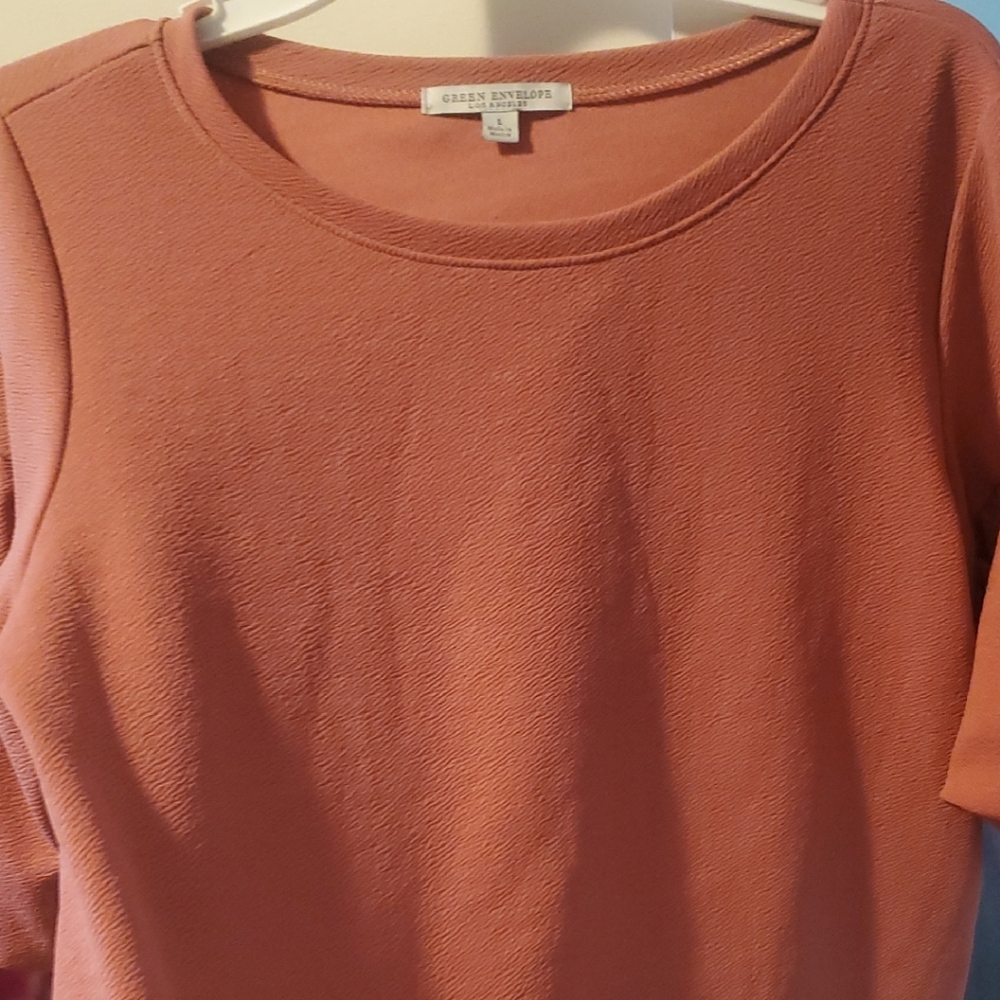 Green Envelope Brown Short Sleeve Tee